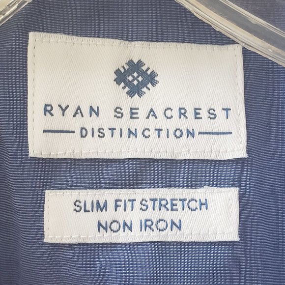 Ryan Seacrest Distinction slim fit,stretch non iron button-down. Size 17 32/ - Picture 5 of 6